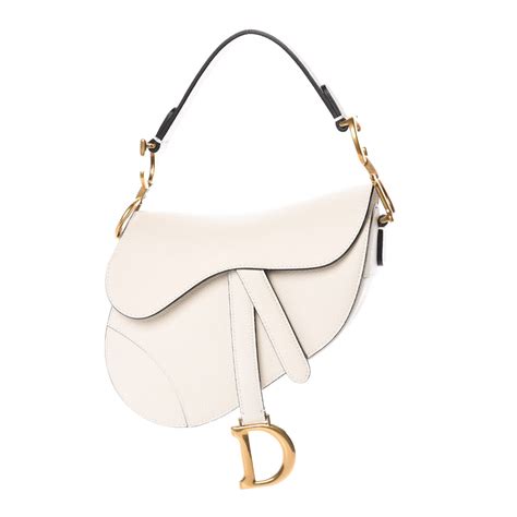 white dior saddle bag|genuine Dior saddle bag.